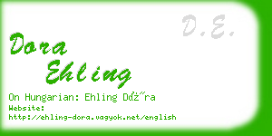 dora ehling business card